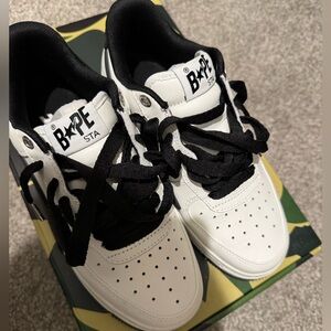 Bape Black and White Sneakers